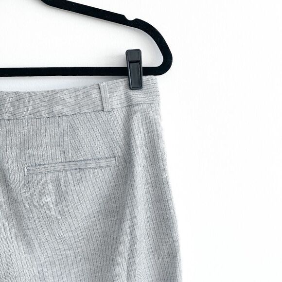 Banana Republic Womens Trouser Pants Ryan Grey Stripe Size 8 - Picture 3 of 11